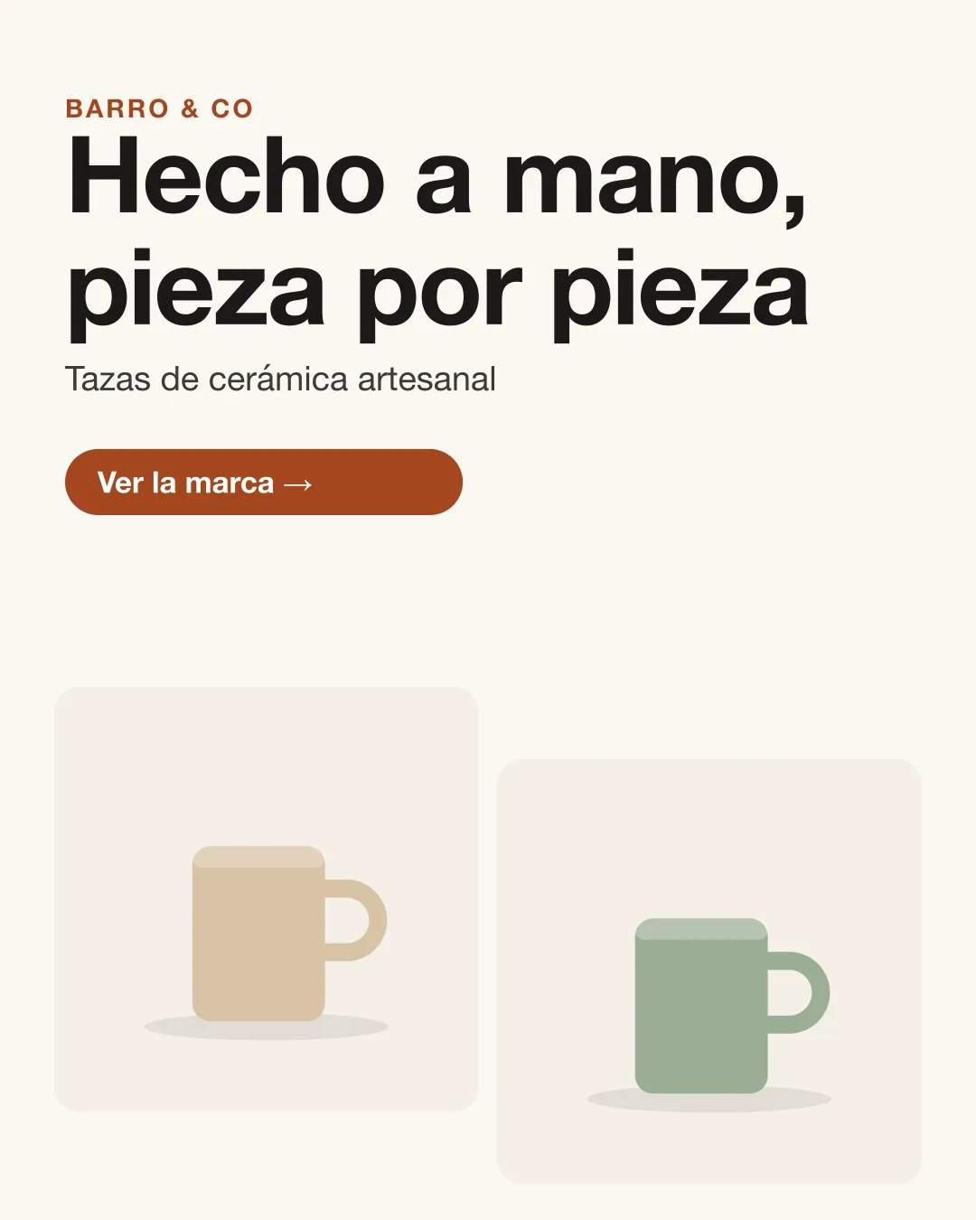 Barro & Co: tazas de cerámica hechas a mano, pieza por pieza. Ver la marca